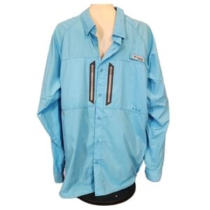 Columbia Men's Light Blue Omni‎ Freeze Zero Shirt Jacket Size XL